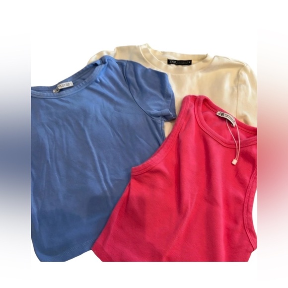 Zara Tees all medium (3). One tank one short sleeve one long sleeve - Picture 1 of 11